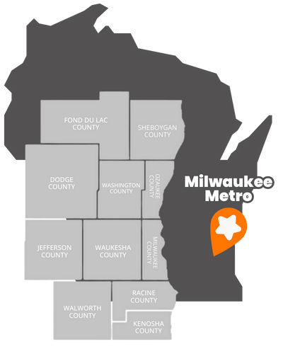 Map of Milwaukee Metro - Advanced Wildlife and Pest Control